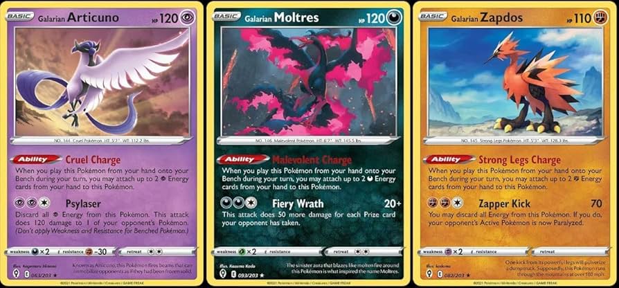 Amazon.co.jp: Galarian Articuno Zapdos Moltres - 進化する空